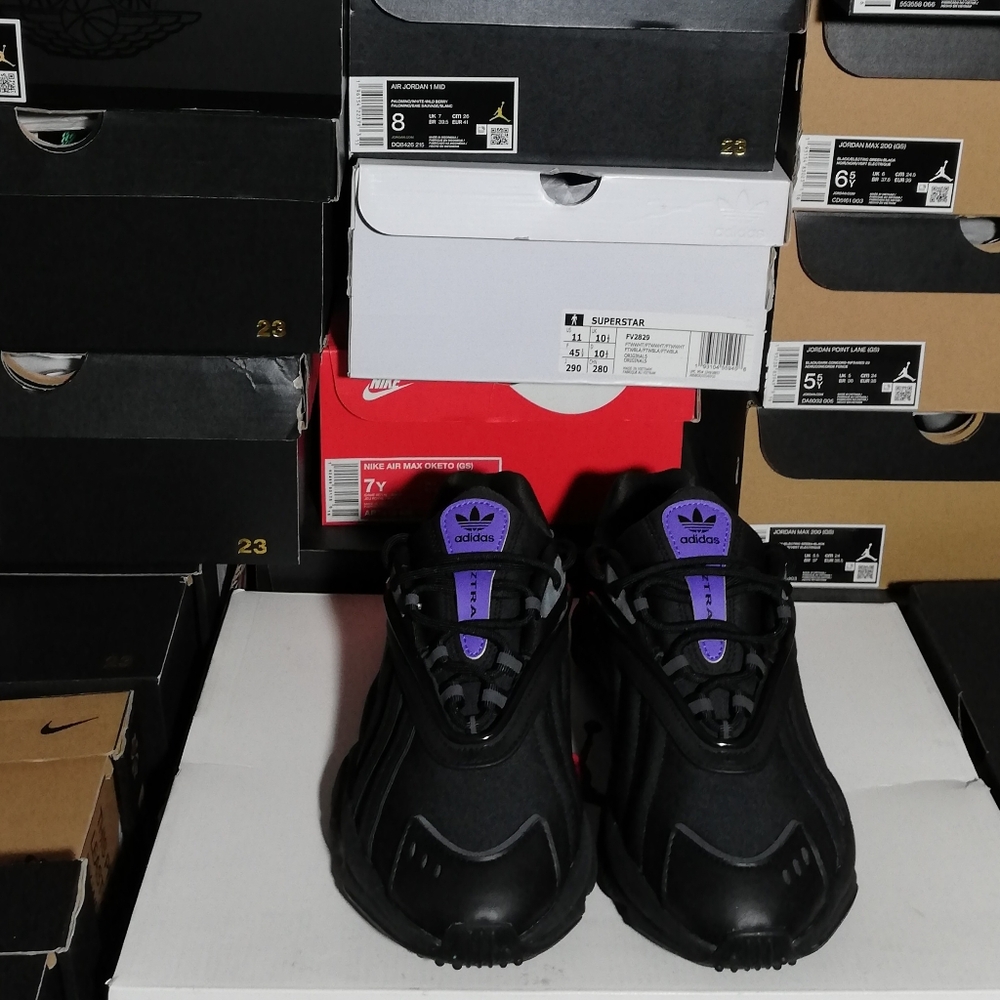ADIDAS OZTRAL DEEPBLACK/PURPLE WOMEN'S US SIZE 6 BRAND NEW BUT NO BOX - Picture 10 of 12